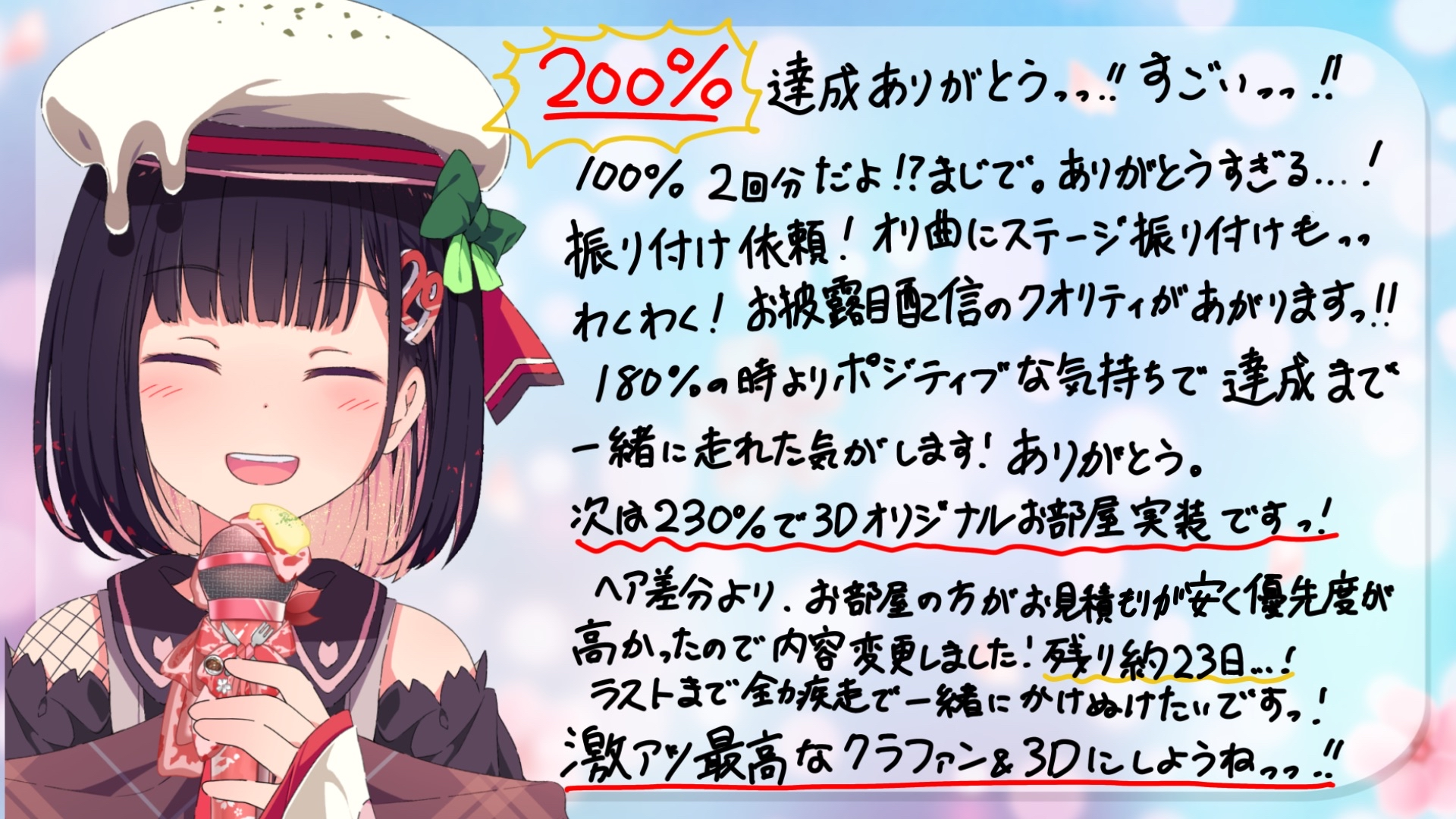 200達成
